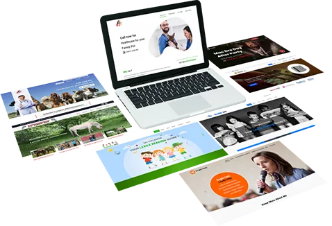 Websites on several platforms, all updated by the Website Upkeep team